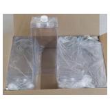SuiHell Clear Plastic Milk Bottle Container 4-pack  - Retail: $12