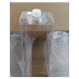 SuiHell Clear Plastic Milk Bottle Container 4-pack  - Retail: $12