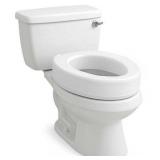 Carex Toilet Seat Riser  Elongated Raised Toilet Seat Adds 3.5 inches to Toilet Height  for Assistance Bending or Sitting  300 Pound Weight Capacity Toilet Riser - Retail: $25