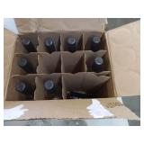 Empty Wine Bottles with Black Caps - Missing 2 Bottles  - Retail: $12