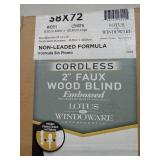 Lotus & Windoware 2\" Cordless Faux Wood Blind 38x72 - Retail: $45