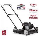 20 in. 125 cc Briggs & Stratton Walk Behind Gas Push Lawn Mower with 4 Wheel Height Adjustment and Prime 