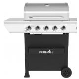 5-Burner Propane Gas Grill in Stainless Steel with Side Burner and Condiment Rack - Retail: $249