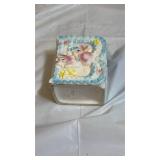 Vintage Porcelain Baby Trinket Box – Hand-Painted Nursery Keepsake - Retail: $18