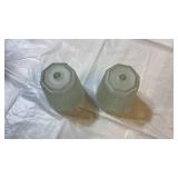 Art Deco Frosted Glass Light Shade Set - Retail: $45