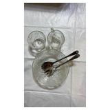 Vintage Cut Glass Dessert Set with Serving Spoons - Retail: $25