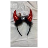 Red Metallic Devil Horns Headband - Retail: $5