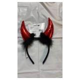 Red Metallic Devil Horns Headband - Retail: $5