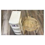 Sterilite Storage Drawer Unit and Vintage Stool Seat - Retail: $15