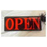 LED OPEN Sign with Power Adapter - Retail: $45