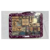 Vintage Style Rubber Stamp and Ink Pad Set - Retail: $25