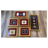 Framed White House Historical Association Holiday Medallions – Set of 6  - Retail: $450