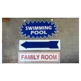 Vintage Swimming Pool Sign Set - Retail: $75