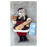 Vintage Scottish Plaid Santa Claus Figure with List - Retail: $45