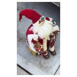 Vintage Christmas Santa Decoration with Plaid Details - Retail: $45