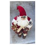 Vintage Christmas Santa Decoration with Plaid Details - Retail: $45