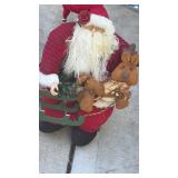 Vintage Santa Claus with Reindeer on Sleigh Decoration - Retail: $35
