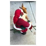 Vintage Santa Claus with Reindeer on Sleigh Decoration - Retail: $35