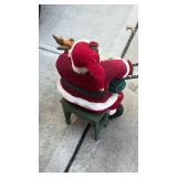 Vintage Santa Claus with Reindeer on Sleigh Decoration - Retail: $35