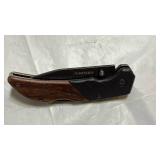 Husky Tactical Folding Knife with Wood Handle - Retail: $15