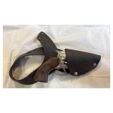 Vintage Mattel Cap Gun Revolver with Leather Holster — Retro Western Toy Collectible- Retail: $75