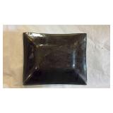 Vintage Caribbean Souvenir Ashtray – St. Croix Map Design – Retro Black Ceramic- Retail: $45