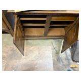 Stackable Two-Piece Wooden Hutch / China Cabinet – Glass Display & Storage - Retail: $175
