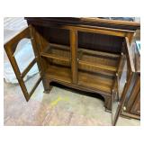 Stackable Two-Piece Wooden Hutch / China Cabinet – Glass Display & Storage - Retail: $175