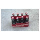 Vintage Coca-Cola Classic 8-Pack Glass Bottles with Carrier - Retail: $35