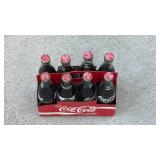 Vintage Coca-Cola Classic 8-Pack Glass Bottles with Carrier - Retail: $35
