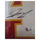 Framed Signed Skyy Moore Kansas City Chiefs Custom #24 Jersey with Beckett Witnessed Authentication