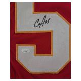 Signed Clyde Edwards-Helaire #25 Kansas City Chiefs with James Spence Authentication