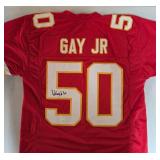 Signed Willie Gay Jr #50 Kansas City Chiefs Custom Jersey with James Spence Authentication