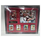 Framed Kansas City Chiefs 8x10 Photograph with Five Autographed Football Cards