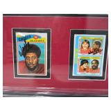 Framed Kansas City Chiefs 8x10 Photograph with Five Autographed Football Cards