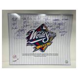 Signed 11x14 New York Yankees World Series Champions Poster with PSA/DNA Letter of Authenticity (Derek Jeter & Mariano Rivera not authenticated)
