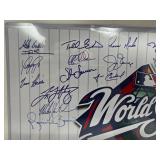 Signed 11x14 New York Yankees World Series Champions Poster with PSA/DNA Letter of Authenticity (Derek Jeter & Mariano Rivera not authenticated)