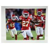 Signed Rashad Fenton #27 Kansas City Chiefs 8x10 Photograph with James Spence Authentication