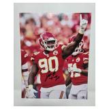 Signed Jarren Reed #90 Kansas City Chiefs 8x10 Photograph