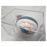 Signed Charles Harris Miami Dolphins Mini Helmet with Acrylic Case