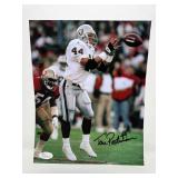 Signed Tom Rathman 8x10 Photograph with James Spence Authentication (Raiders, Nebraska Cornhusker)