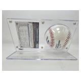 Signed Kendrys Morales Official Major League Baseball in Acrylic Case with Baseball Card