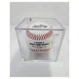 Signed MJ Melendez Kansas City Royals Official Major League Baseball in Acrylic Holder