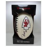 New In Box Kansas City Chiefs White Panel Logo Football Signed By Dante Hall