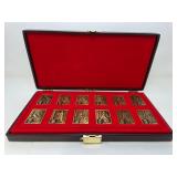1984 Topps Gallery of Heroes Bronze Mini Baseball Cards In Leatherbound Box
