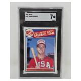 Professionally Graded Near Mint SGC 7 1985 Topps Mark McGwire Olympic Rookie Card