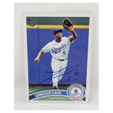 Signed 2011 Topps Lorenzo Cain Baseball Card