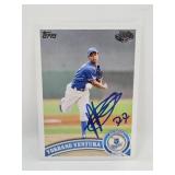 Signed 2011 Topps Pro Debut Yordano Ventura Signed Baseball Card
