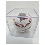 Signed Opening Day Baseball Jermaine Dye in Acrylic Case