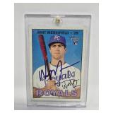 Signed Whit Merrifield 2016 Topps Heritage Rookie Card with James Spence Authentication
